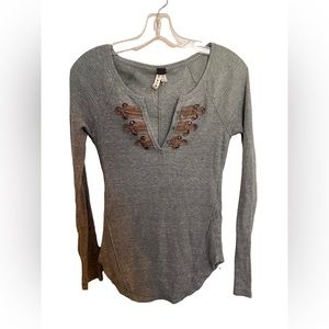 Free People waffle knit top. Size small.